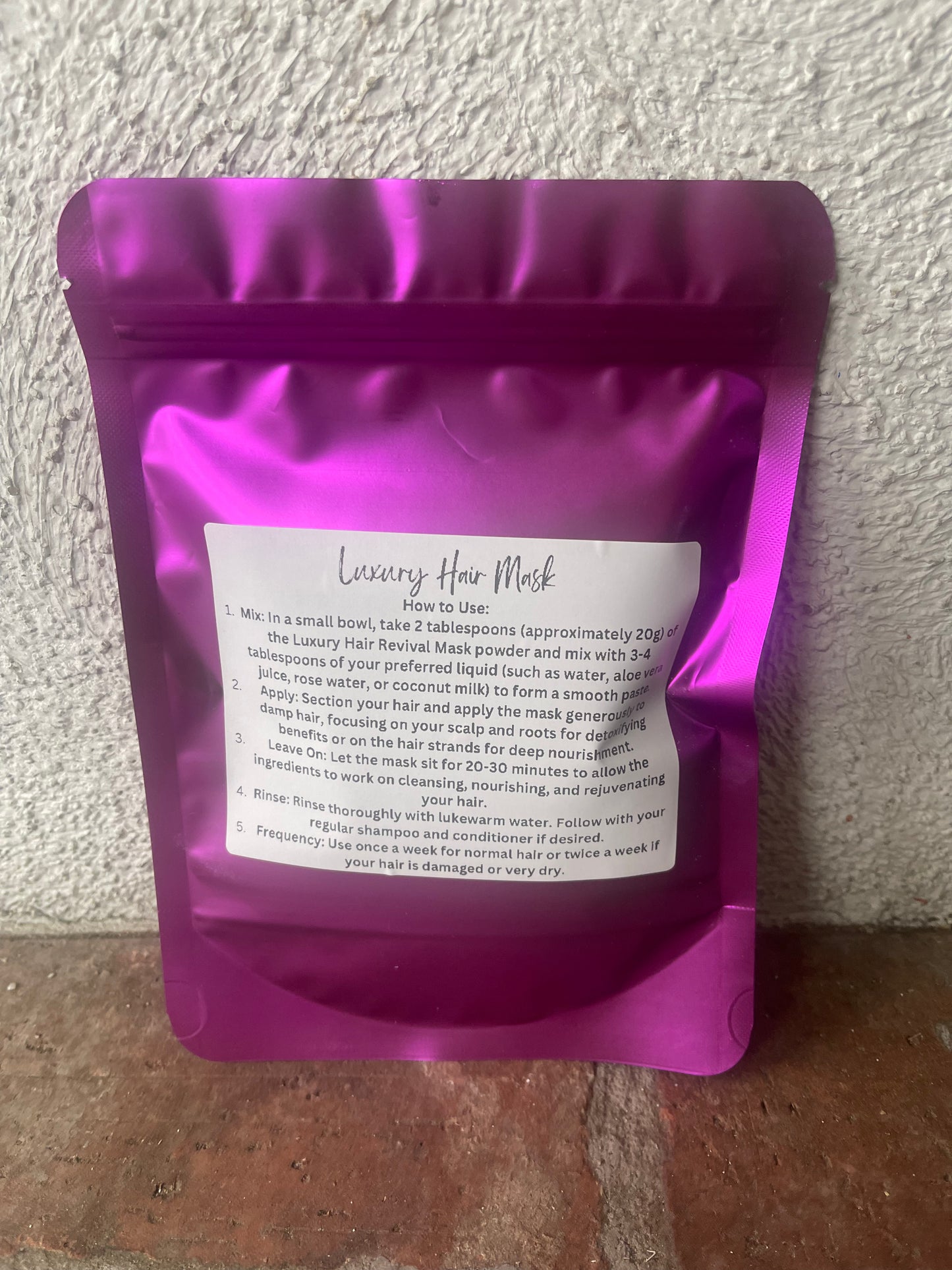Luxury Detox Hair Mask includes Rose Water and Mixing Bowl/Spatula